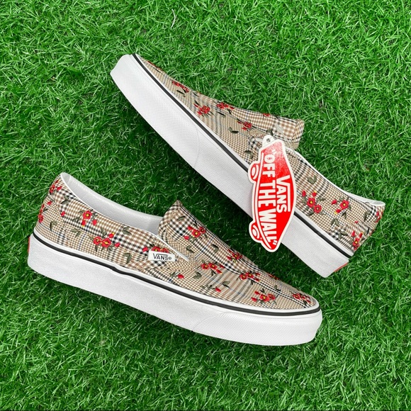 Vans Classic Slip On Glen Plaid Floral - Picture 6 of 7